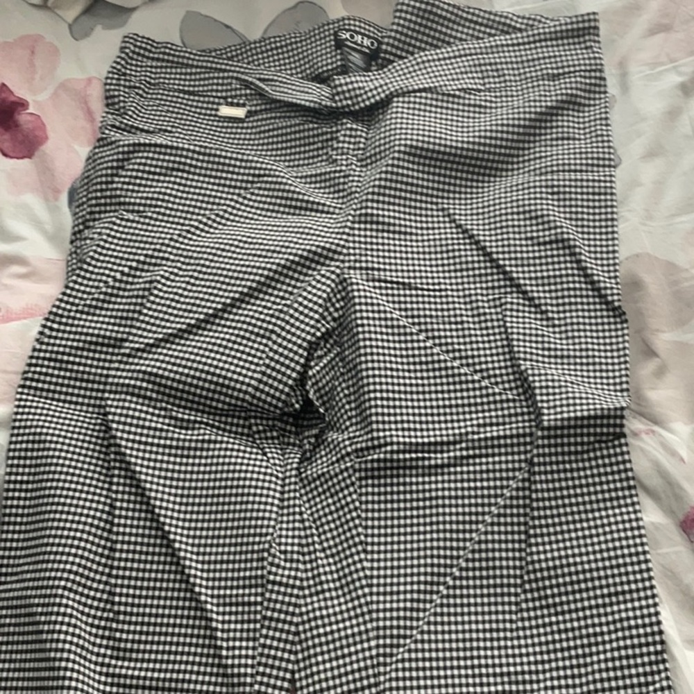 SOHO Black and White Checkered Pants